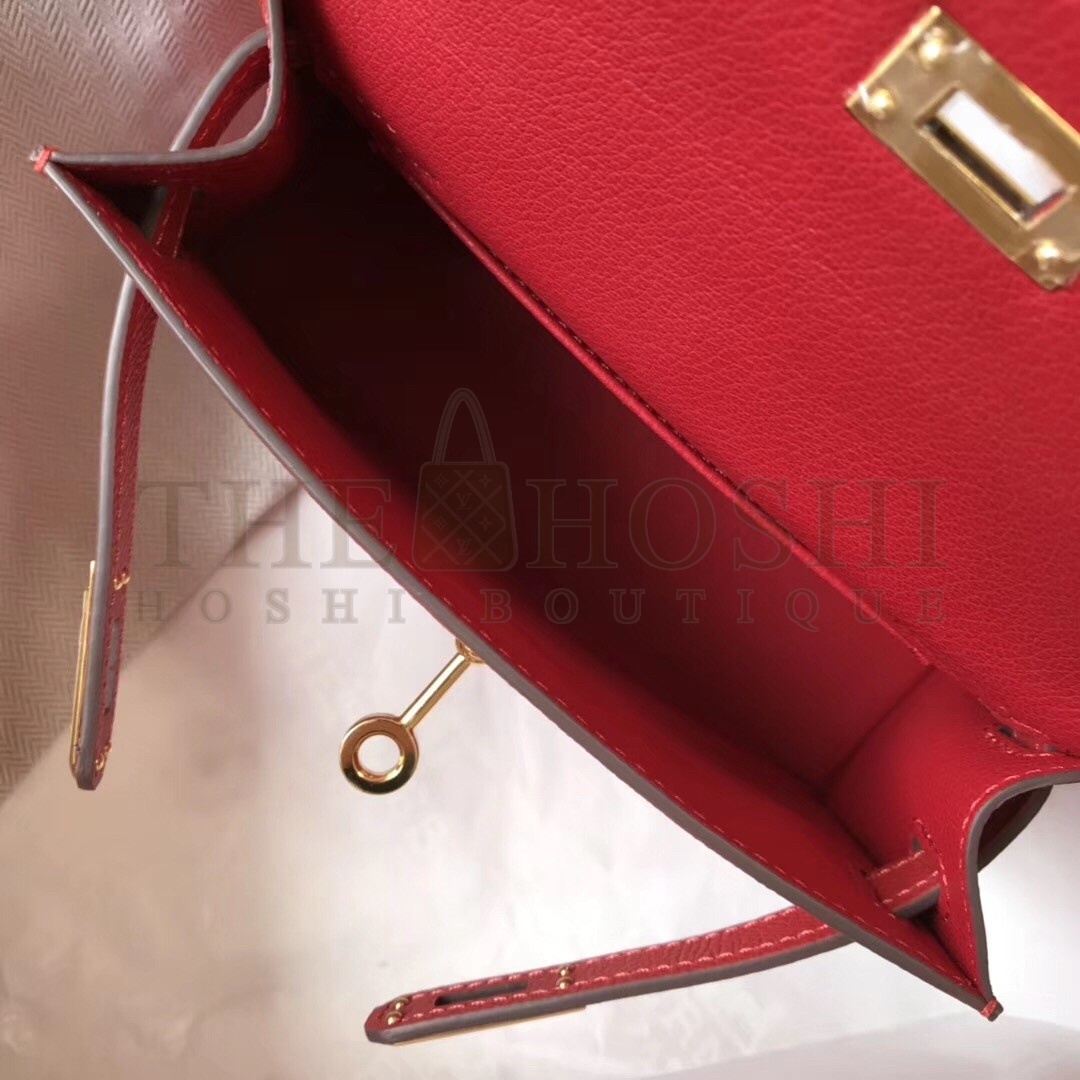 H**me5 Kelly Mini II Bag In Rouge Vif Epsom Leather Master Quality
