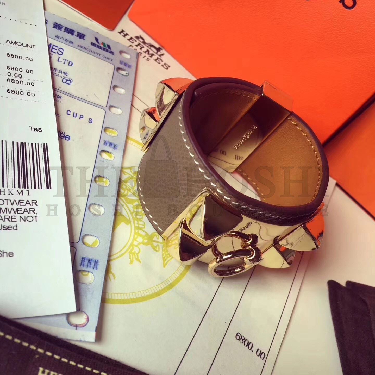 H**me5 Etoupe Epsom Collier de Chien Bracelet Size S Master Quality