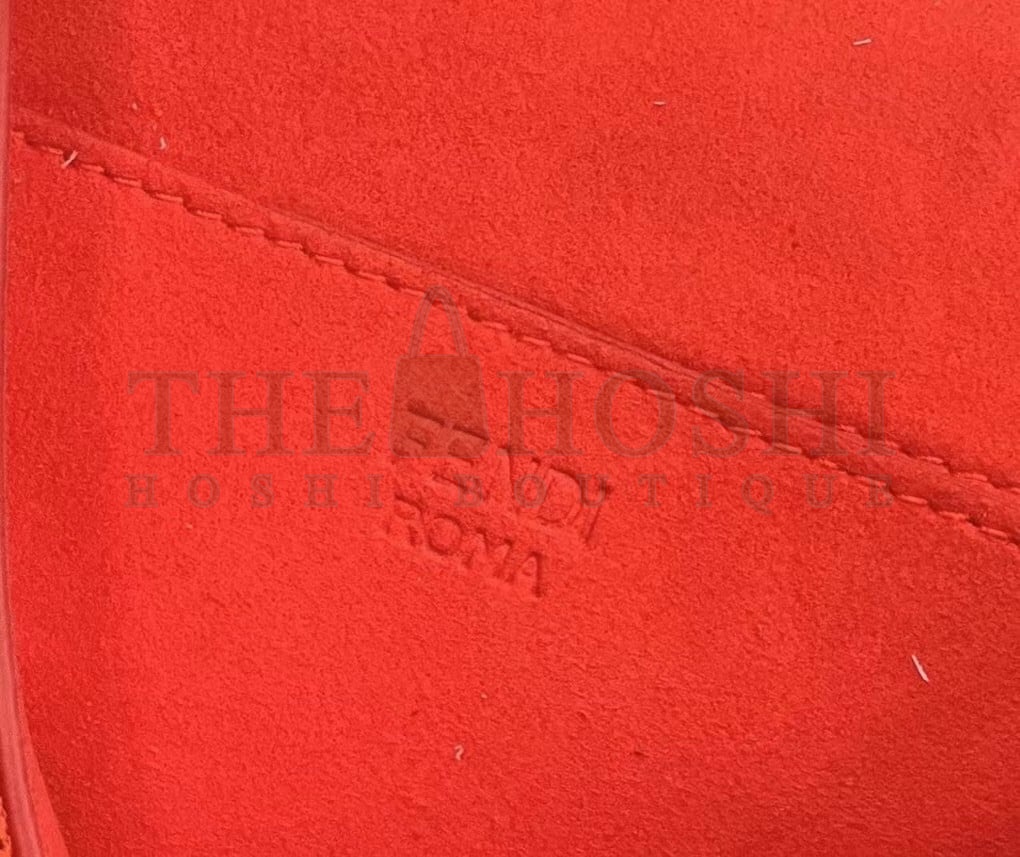 F**di Baguette Chain Midi Bag In Piment FF Fabric Master Quality