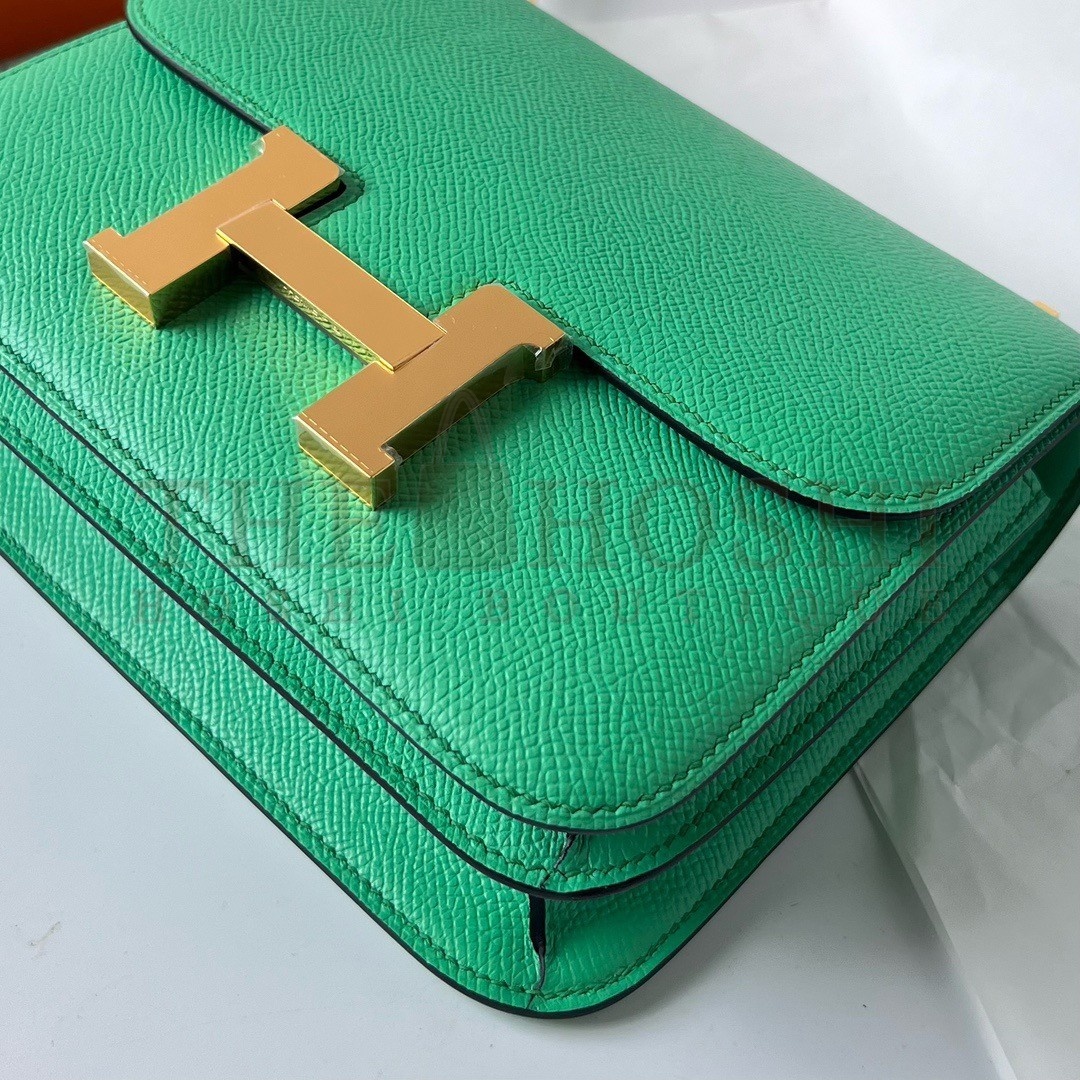 H**me5 Constance 18 Handmade Bag In Vert Comics Epsom Calfskin Master Quality