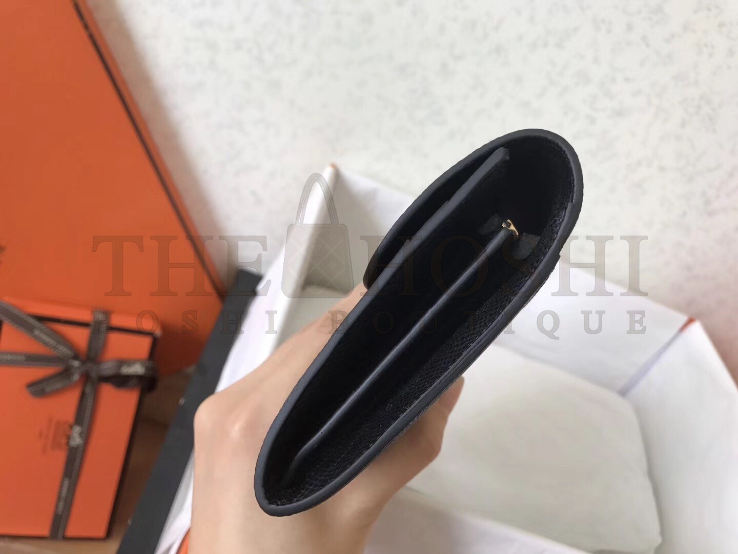 H**me5 Black Epsom Constance Long Wallet Master Quality