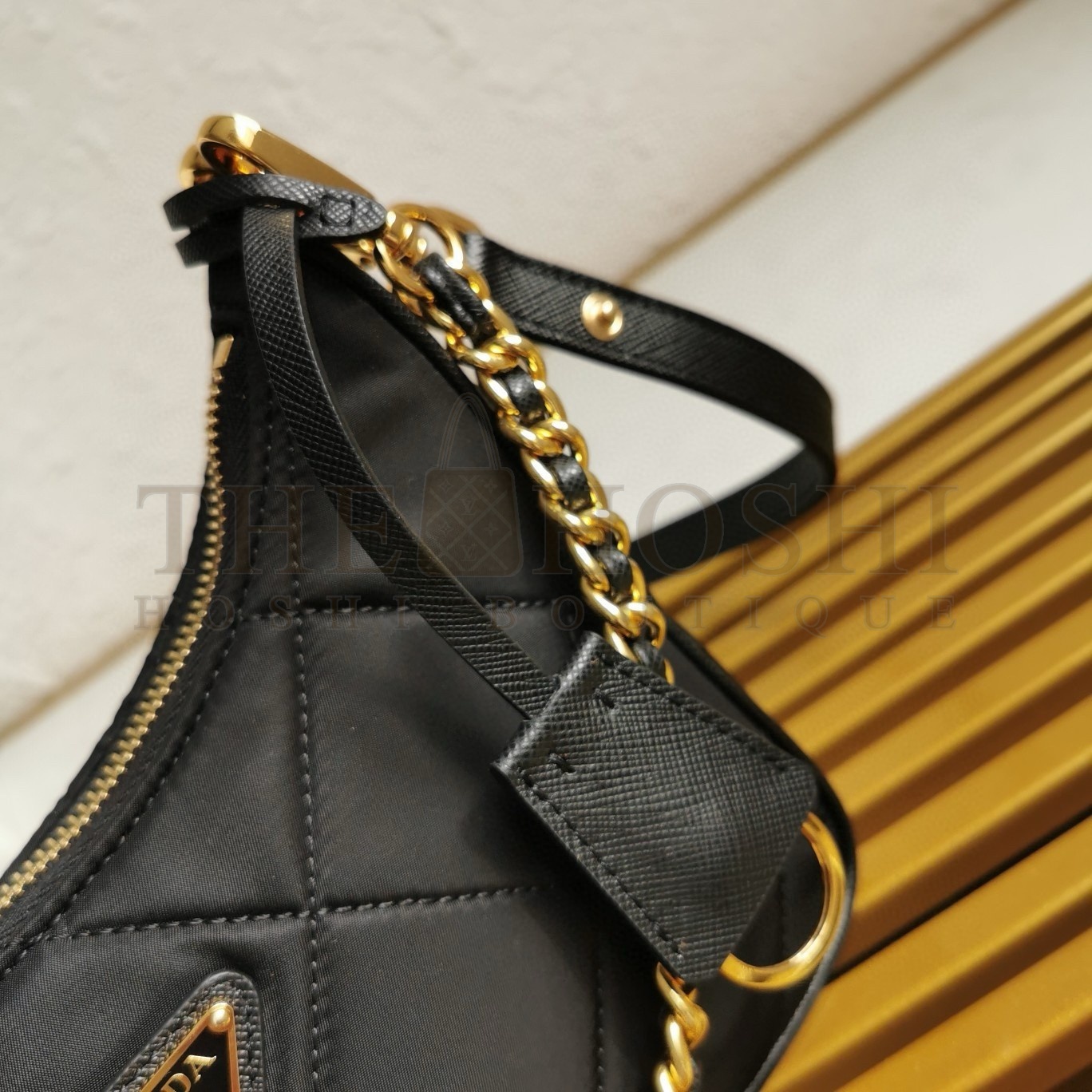 Pra*a Re-Edition 1995 Chaine Mini Bag in Black Re-Nylon Master Quality