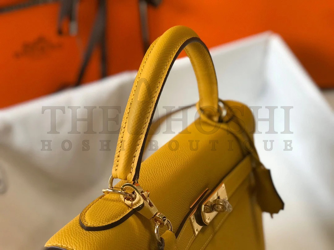 H**me5 Kelly 28cm Sellier Bag in Yellow Epsom Calfskin GHW Master Quality