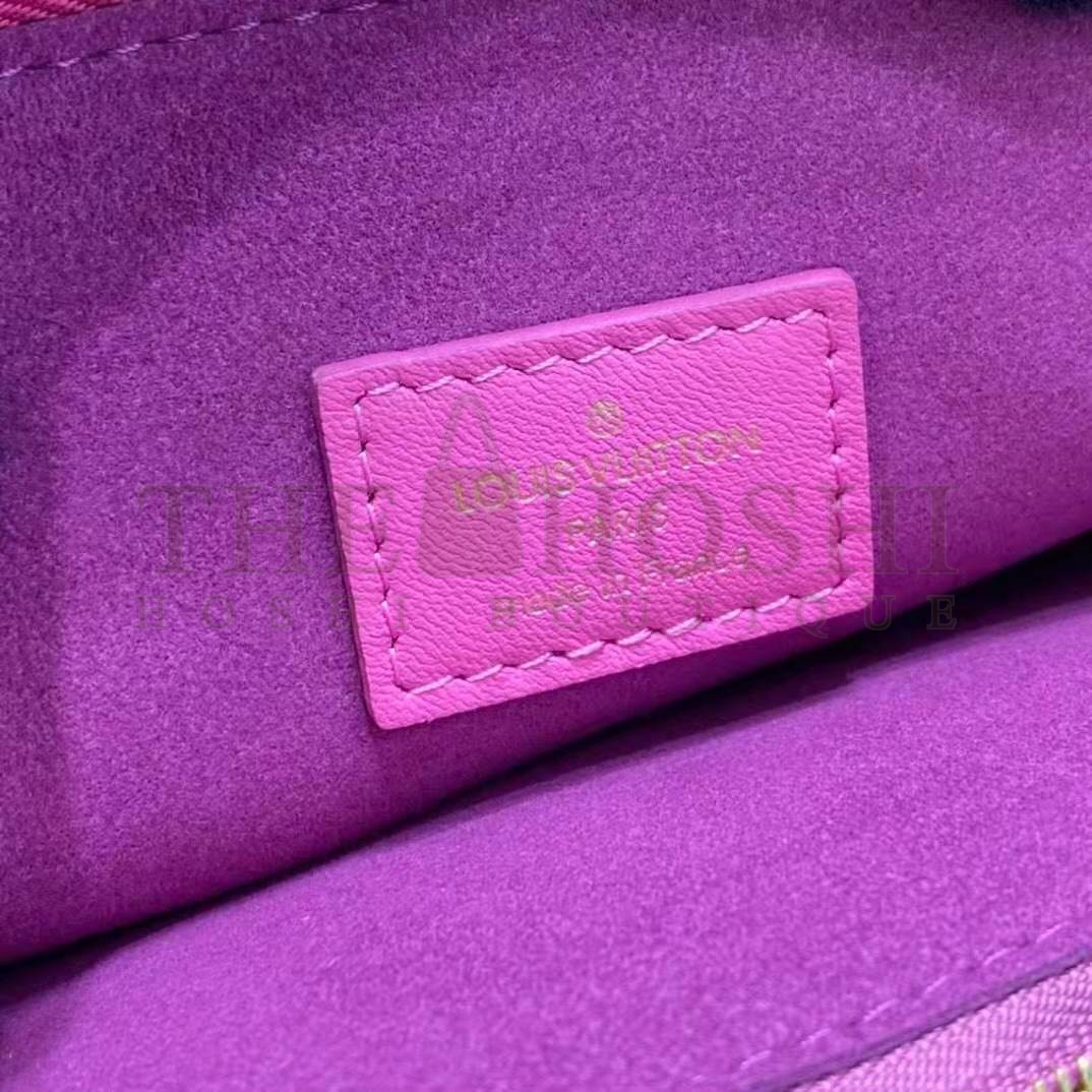 L0vis Vvtt0n LV Women Cruissin PM Handbag Pink Purple Monogram Embossed Puffy Lambskin Master Quality