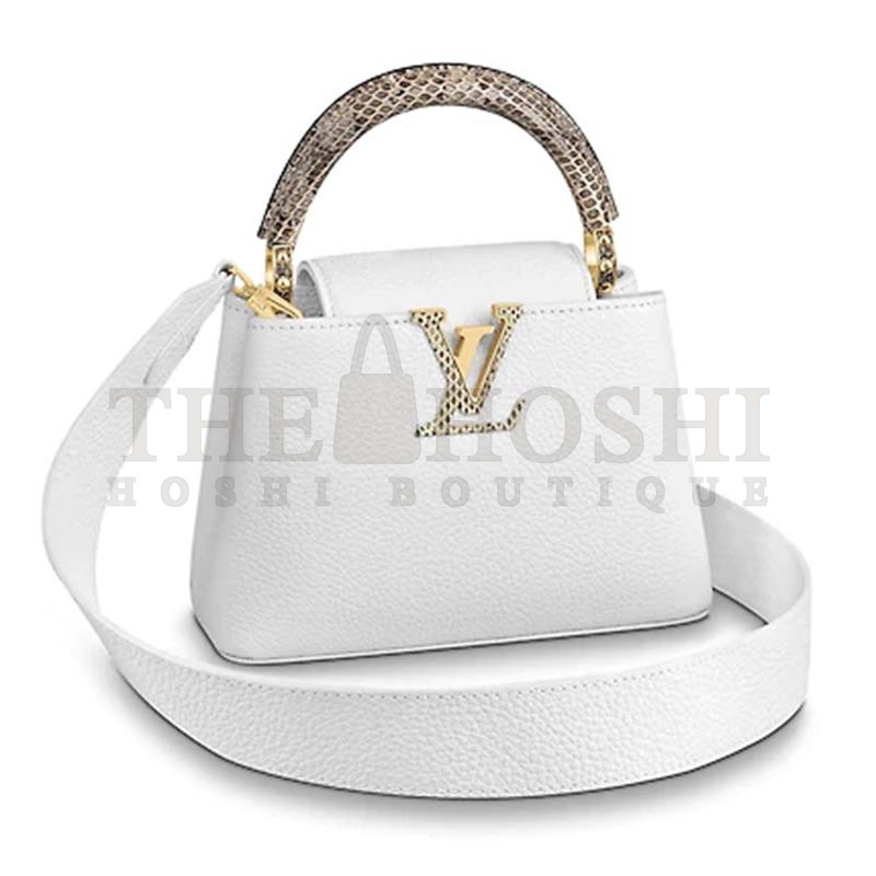 L0vis Vvtt0n LV Women Capucines Mini Handbag Taurillon Ayers Snakeskin Master Quality