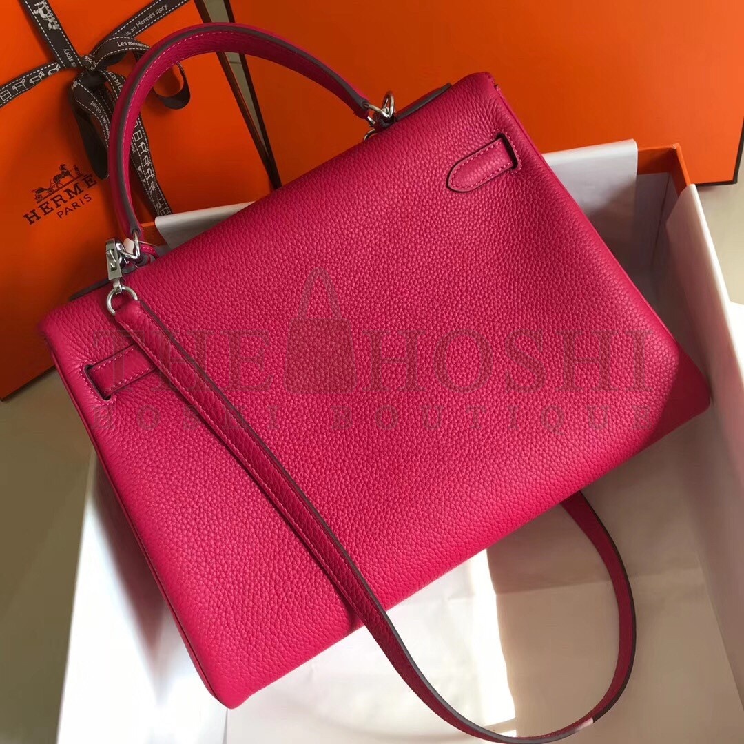 H**me5 Rose Red Clemence Kelly 32cm Retourne Bag Master Quality