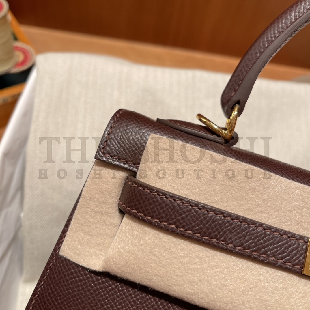 Kelly 28 in chocolate Epsom H**me5 bag 28cm gold hardware Master Quality