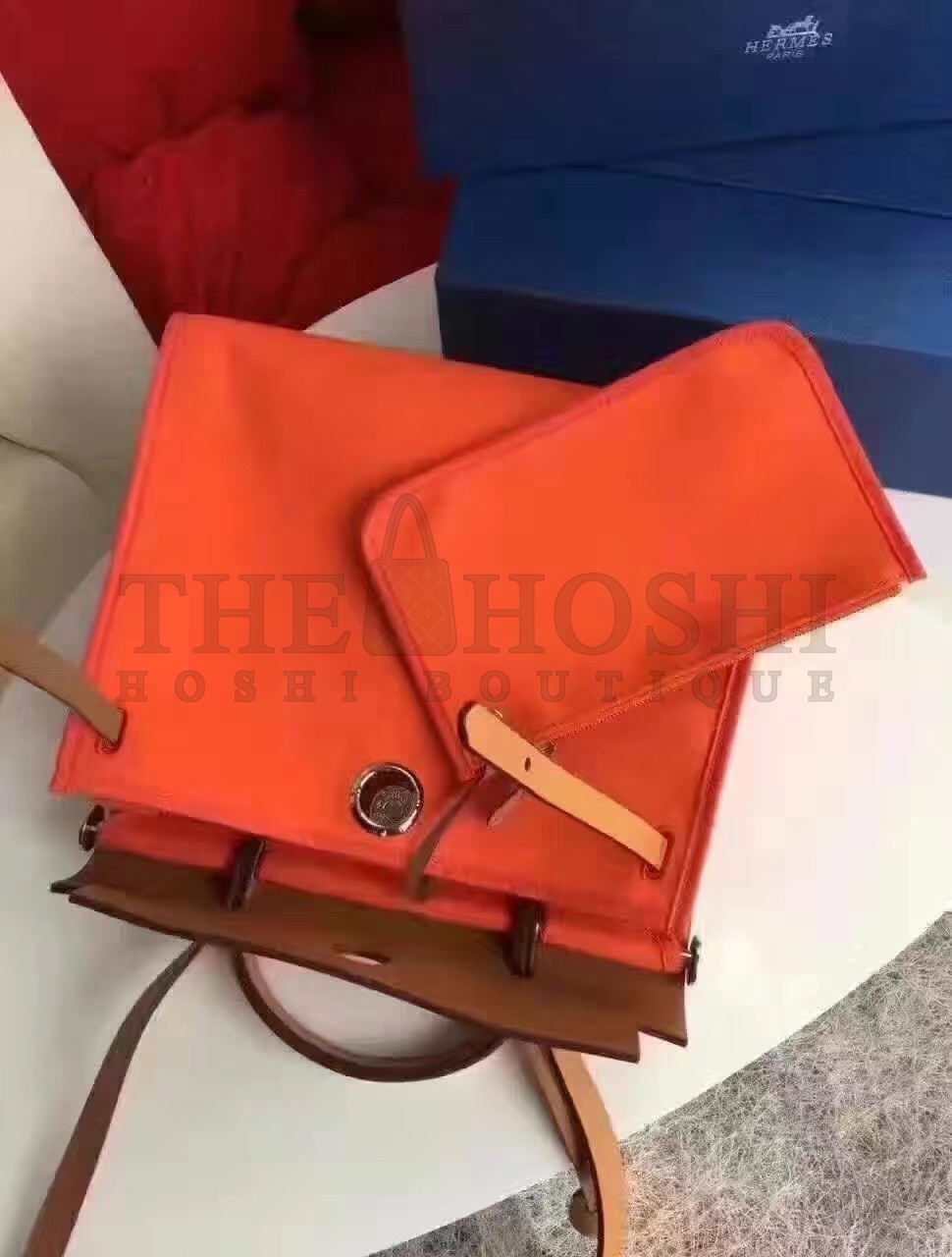 H**me5 Herbag Zip PM 31cm Bag In Orange Canvas Master Quality