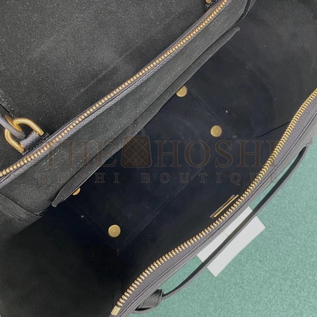 Ce1i*e Belt Mini Bag In Black Grained Calfskin Master Quality