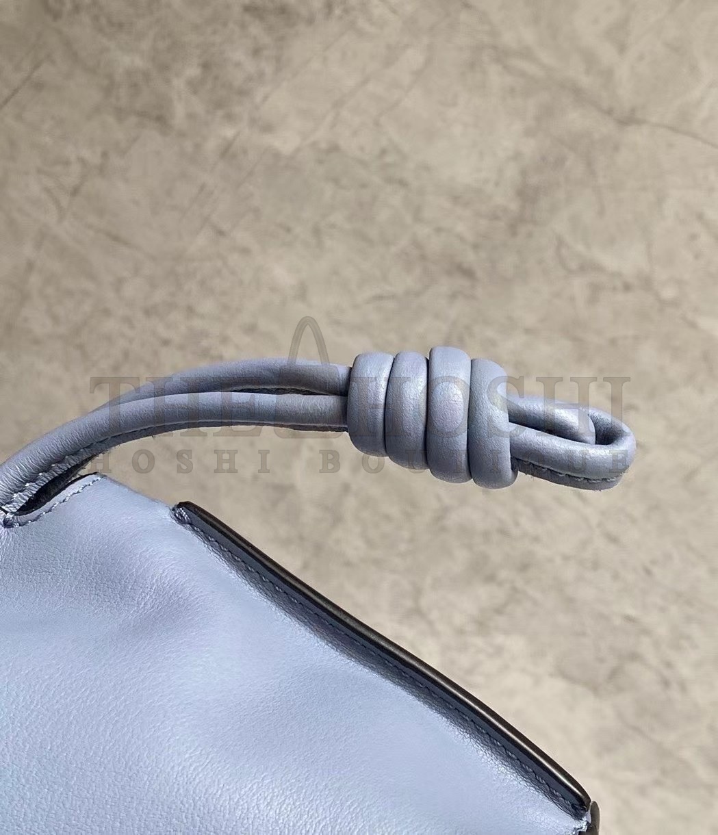 L0ew* Flamenco Mini Clutch In Atlantic Blue Nappa Leather Master Quality