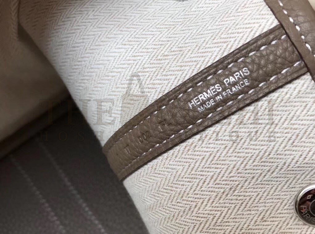 H**me5 Garden Party 30 Bag In Taupe Clemence Leather Master Quality
