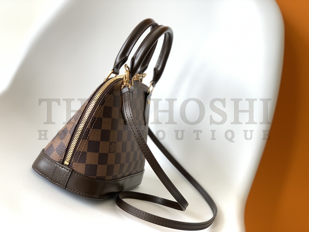 L0vis Vvtt0n LV Women Alma BB Handbag in Graphic Damier Ebene Canvas  N41221 M53152 Master Quality