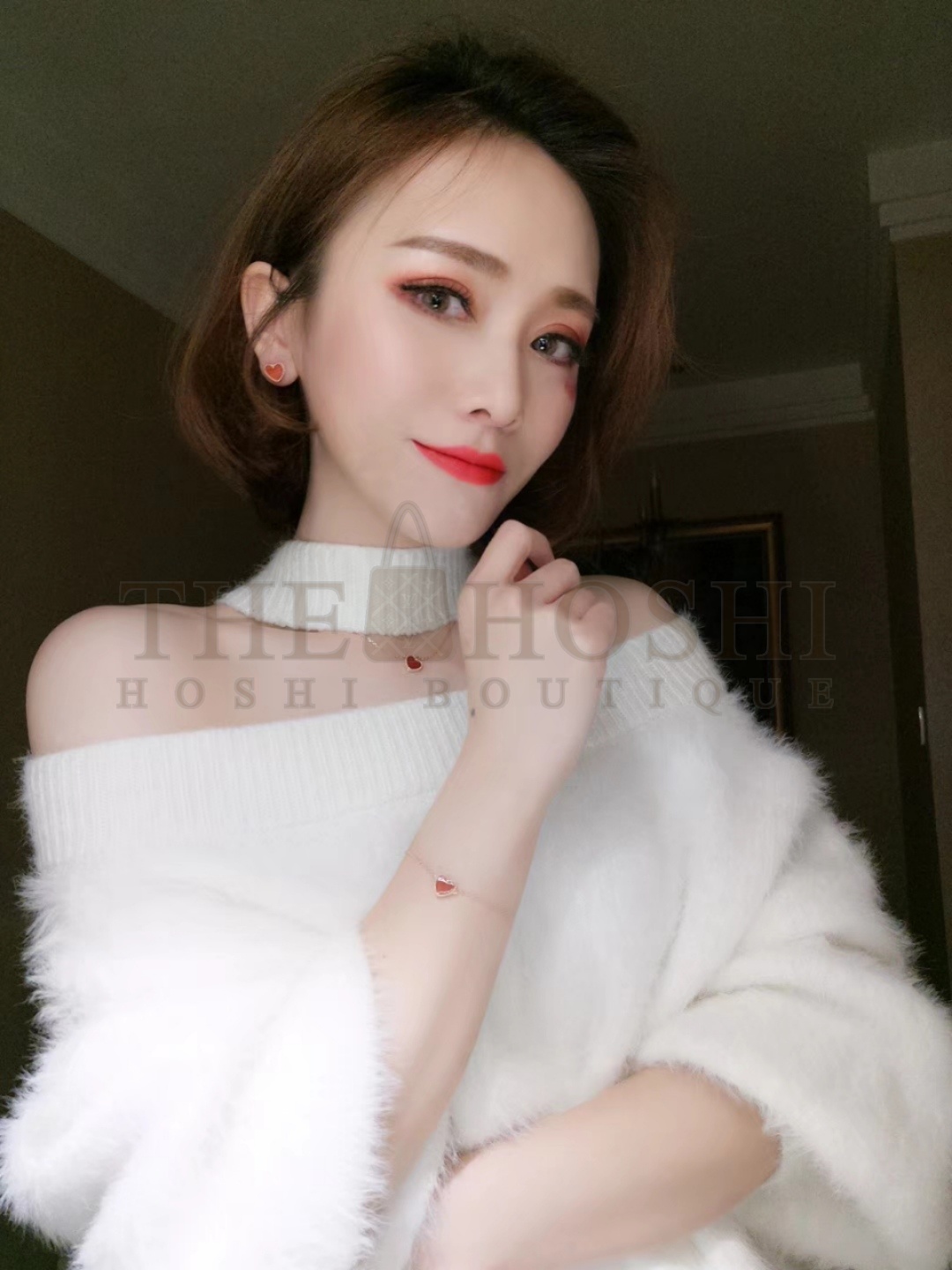 V*n Cl**f & Arpels Carnelian Heart Necklace & Earrings, Sweet Alhambra heart pendant Master Quality