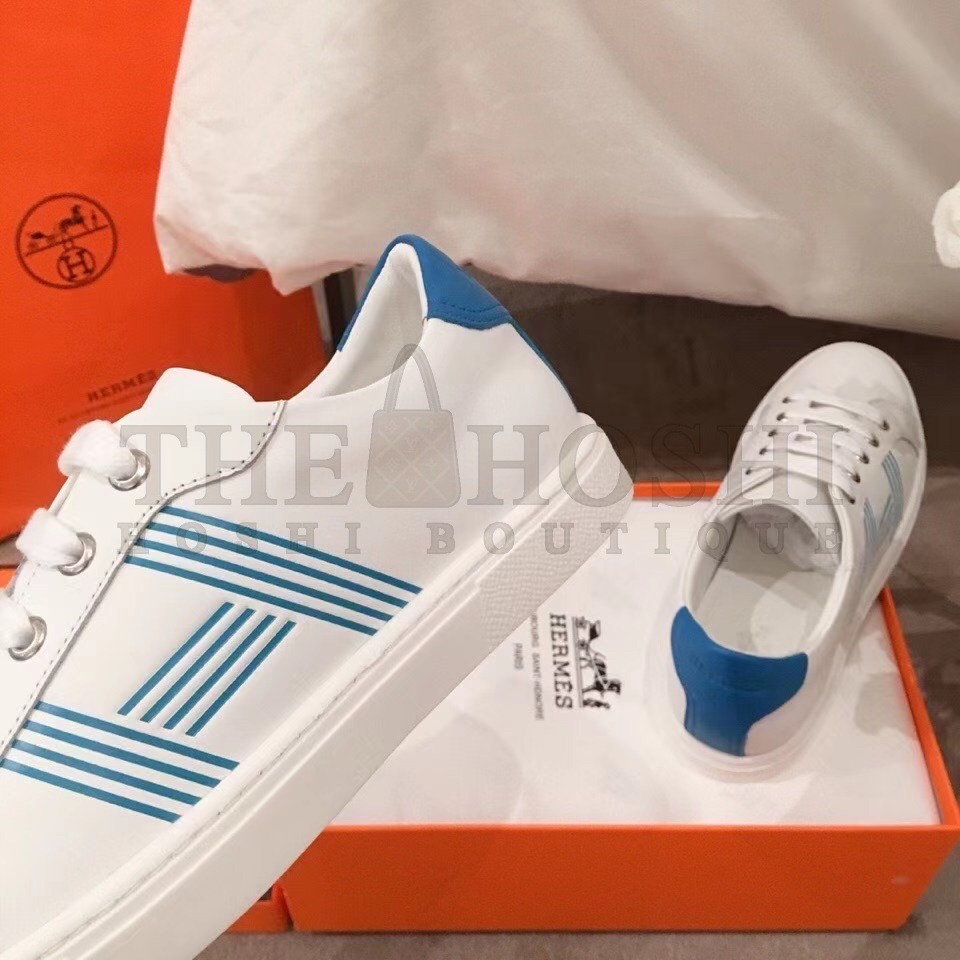 H**me5 Avantage Sneakers In White/Mykonos Calfskin Master Quality