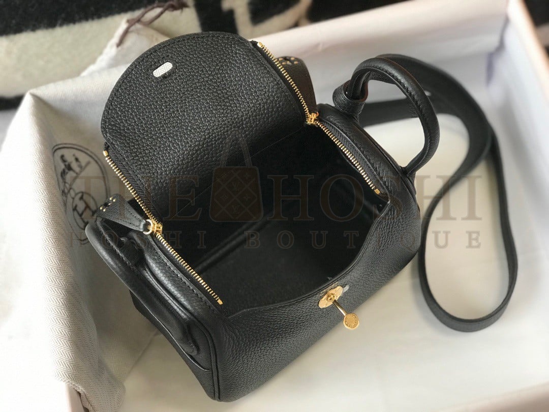 H**me5 Lindy Mini Bag In Black Clemence Leather GHW Master Quality