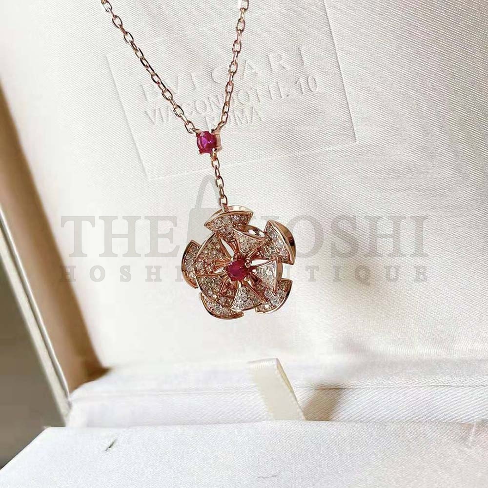 Bulgari Women Divas Dream Necklace in 18 Kt Rose Gold Master Quality