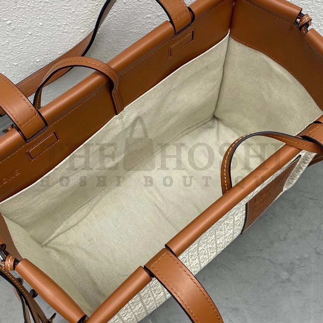 L0ew* Cushion Small Tote In Beige Anagram Jacquard Master Quality