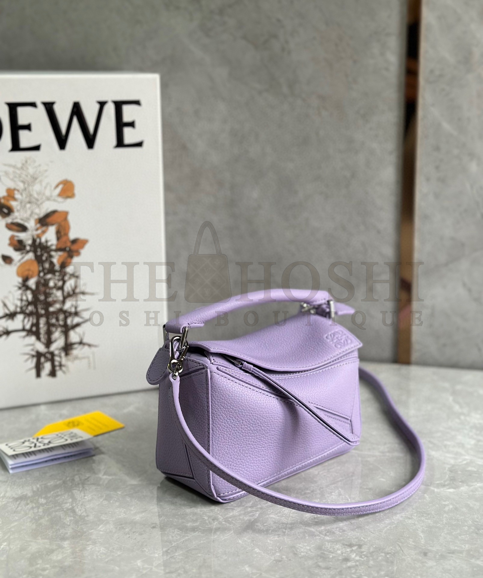 L0ew* Puzzle Mini Bag In Lilas Grained Calfskin Master Quality