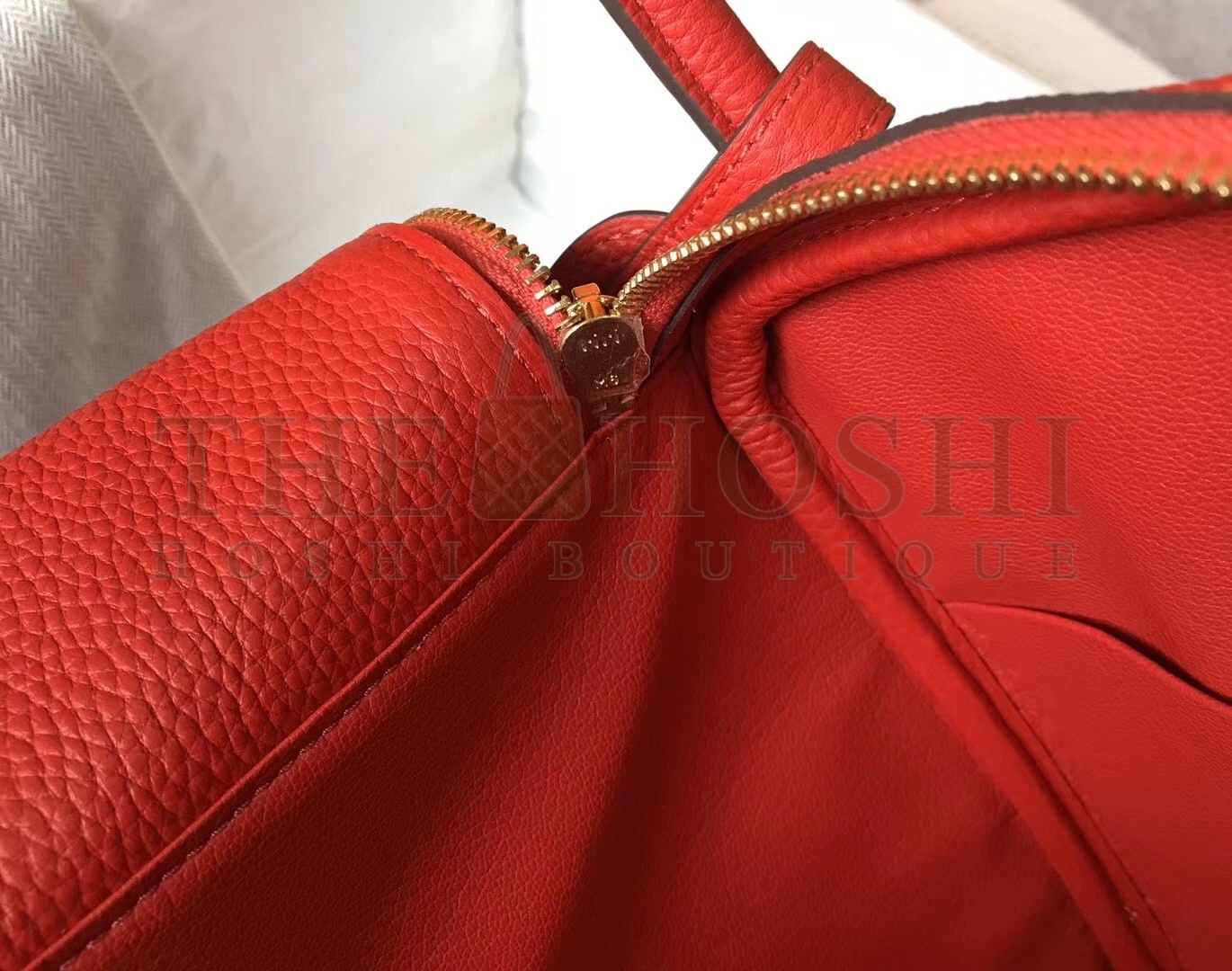 H**me5 Lindy 30cm Bag In Red Clemence Leather Master Quality