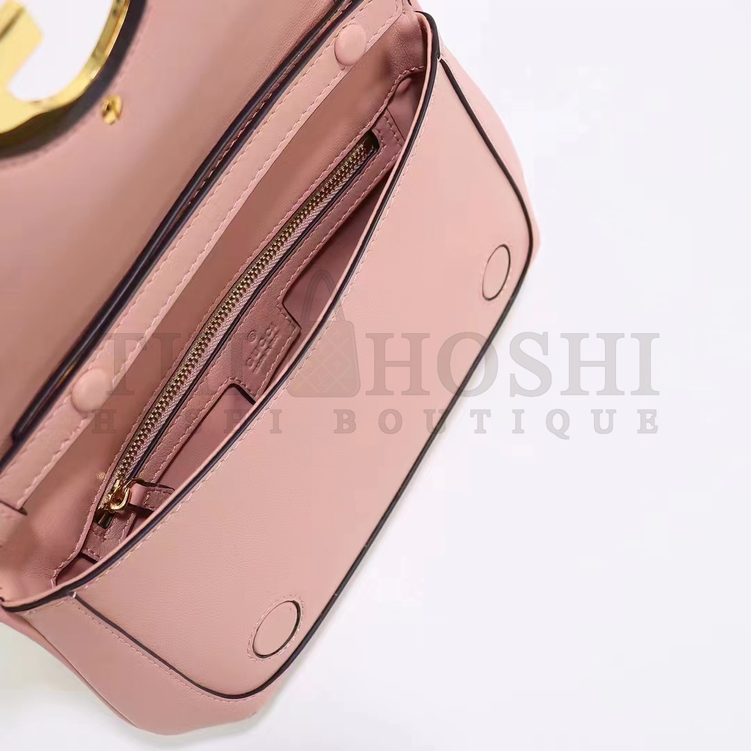 Gvc*1 Women GG Blondie Shoulder Bag Light Pink Leather Round Interlocking G Master Quality
