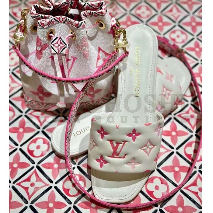 L0vis Vvtt0n LV Women Nano Noé Bucket Bag Pink Monogram Coated Canvas Master Quality