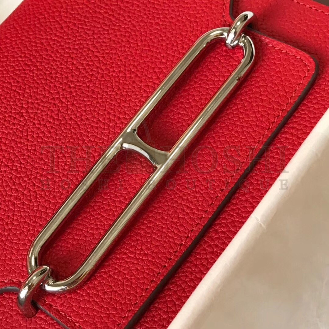 H**me5 Mini Sac Roulis 18cm Bag In Red Evercolor Calfskin Master Quality