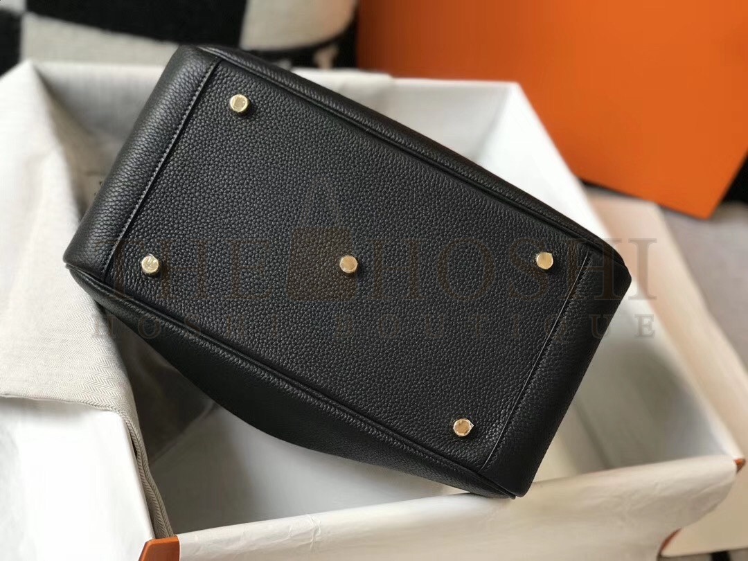 H**me5 Lindy 30cm Bag In Black Clemence Leather Master Quality