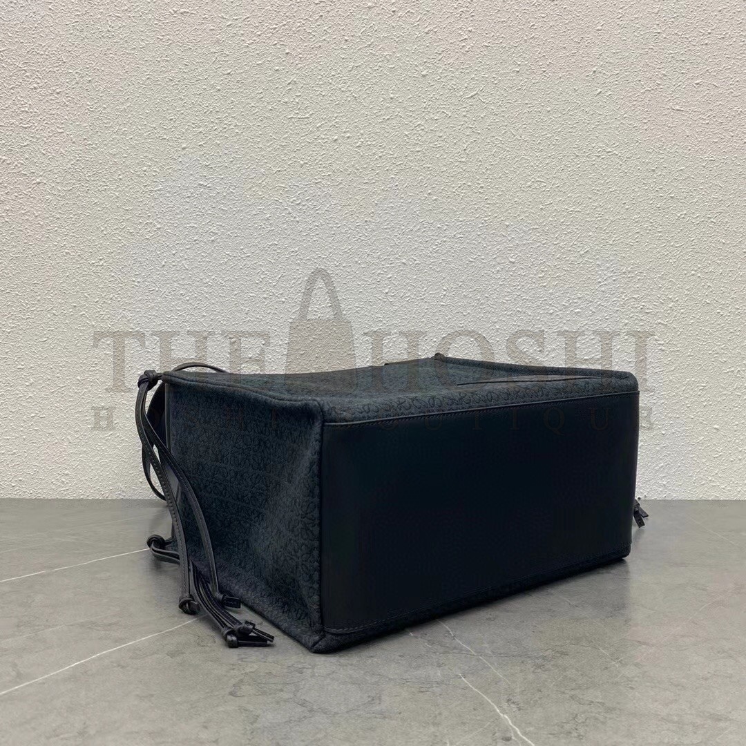 L0ew* Cushion Small Tote In Black Anagram Jacquard Master Quality