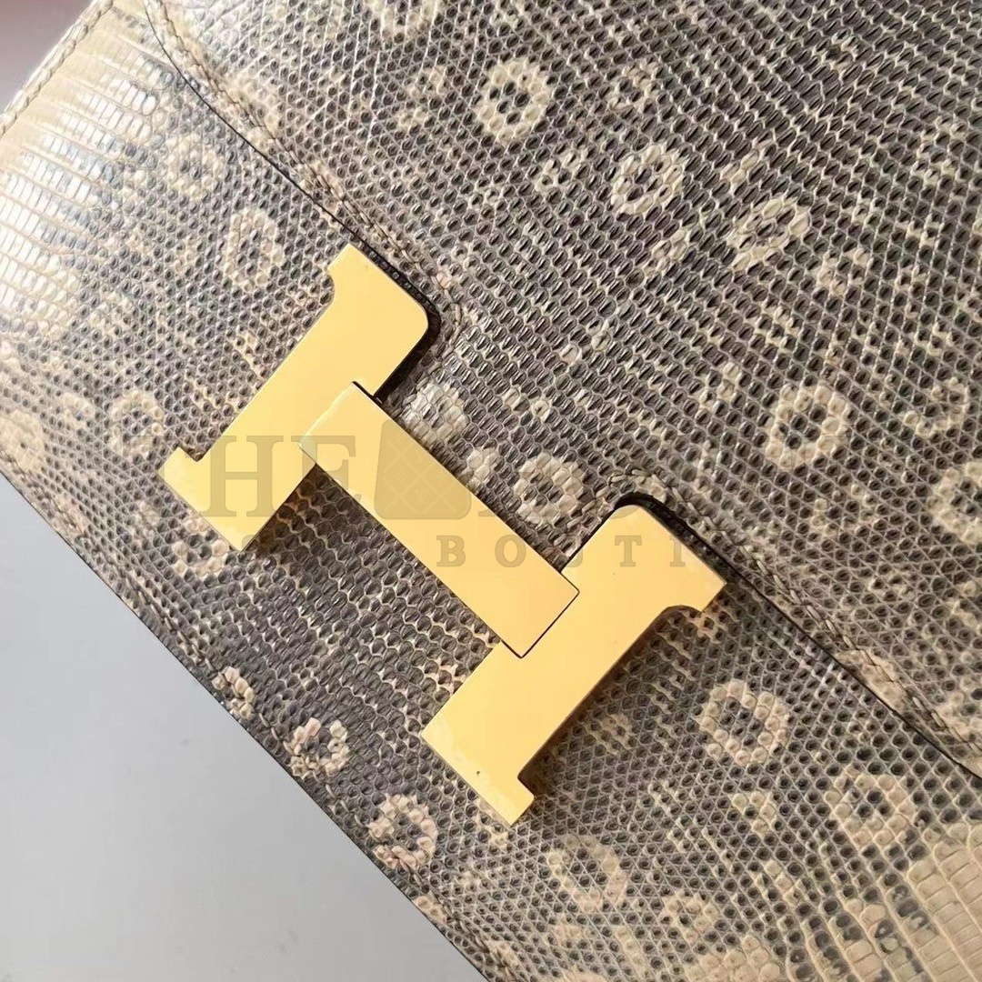 H**me5 Constance 18 Handmade Bag In Natural Lizard Skin Master Quality