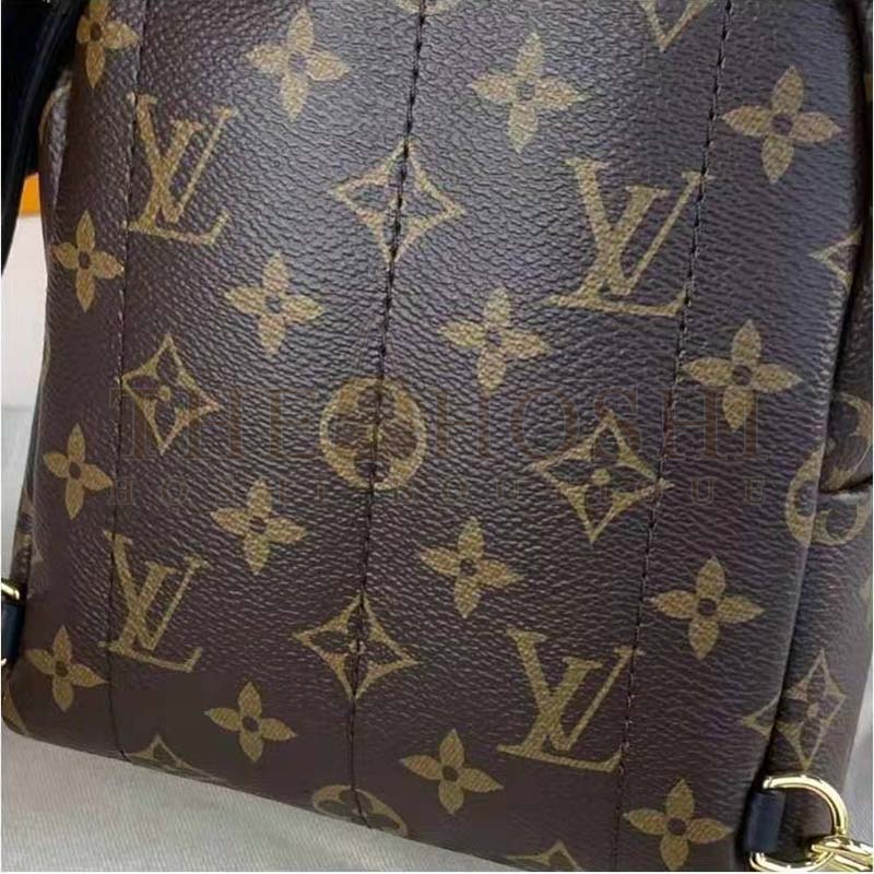 L0vis Vvtt0n LV Unisex Palm Springs Mini Monogram Coated Canvas Textile Lining Master Quality