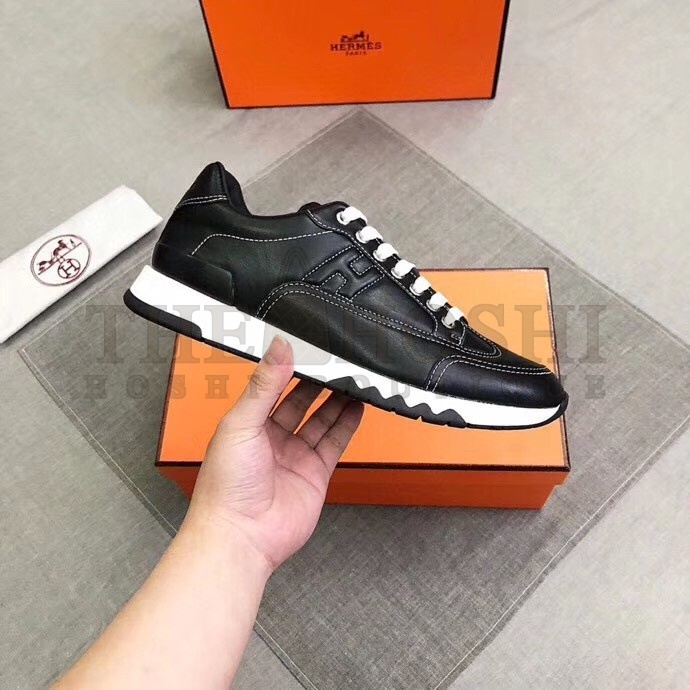 H**me5 Trail Sneakers In Noir Calfskin Leather Master Quality