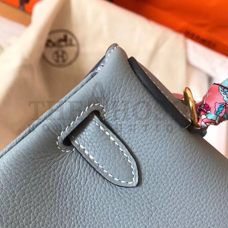 H**me5 Blue Lin Clemence Kelly 28cm Handmade Bag Master Quality