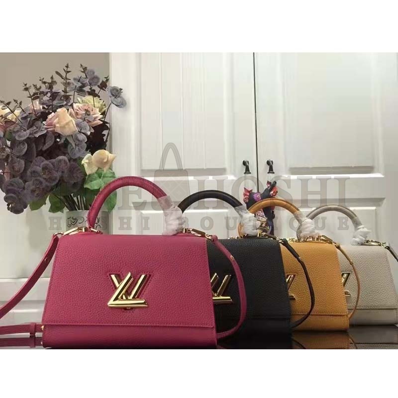L0vis Vvtt0n LV Women Twist One Handle BB Handbag Dragon Fruit Pink Taurillon Master Quality