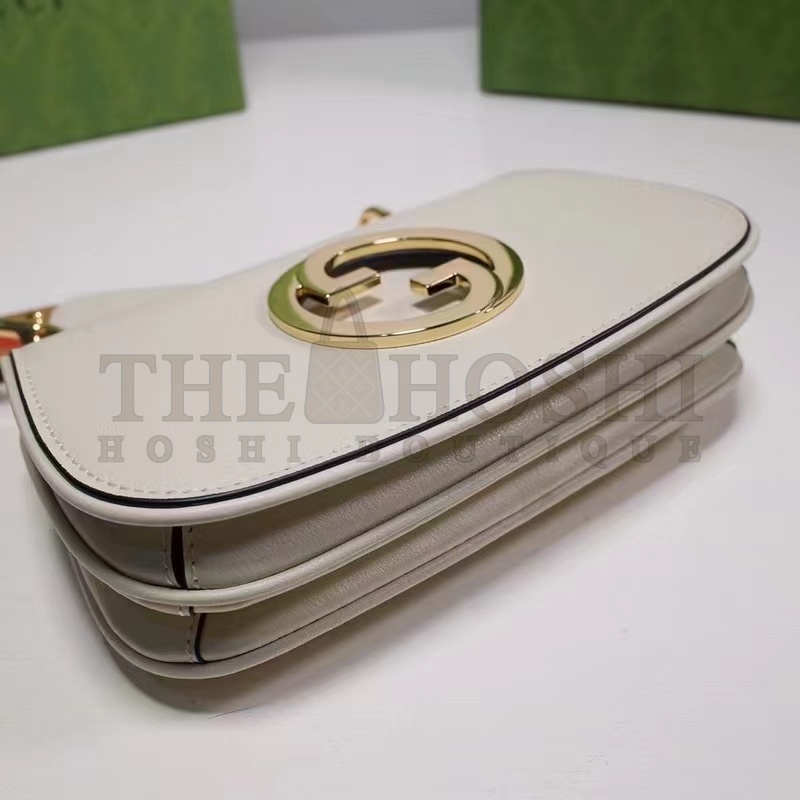 Gvc*1 Women GG Blondie Mini Bag White Leather Round Interlocking G Master Quality