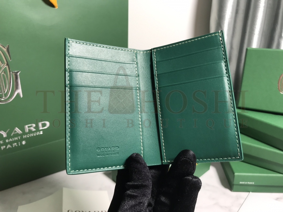 oyard Bifold Card Holder Wallet Green G09ardine Canvas Leather Master Quality