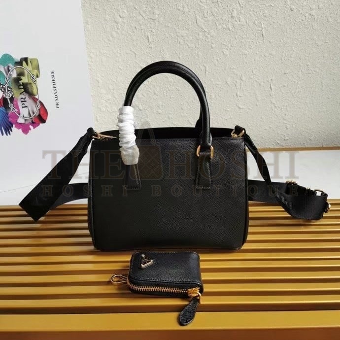 Pra*a Galleria Mini Bag In Black Saffiano Leather Master Quality