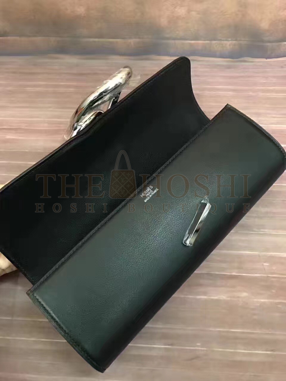 H**me5 Handmade Egee Clutch In Black Swift Leather Master Quality