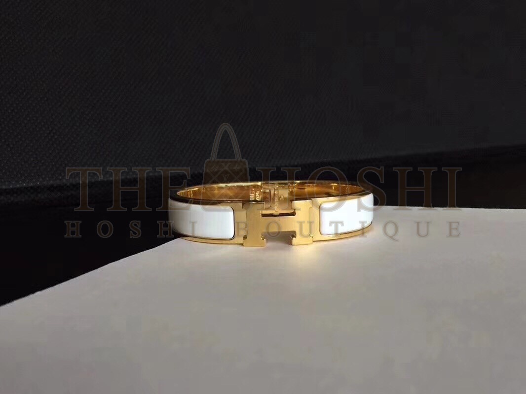 H**me5 White Enamel Clic H PM Bracelet Master Quality