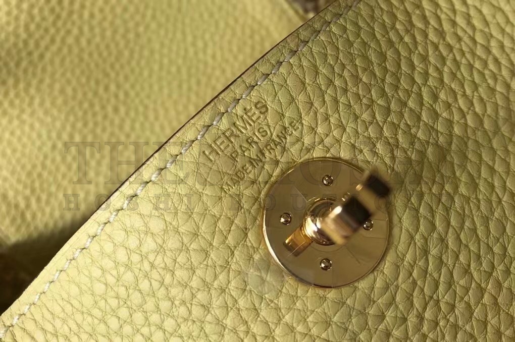 H**me5 Mini Lindy Bag In Jaune Poussin Clemence Leather Master Quality