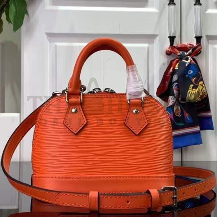 L0vis Vvtt0n LV Women Nano Alma Handbag Minnesota Orange Epi Grained Cowhide Leather Master Quality