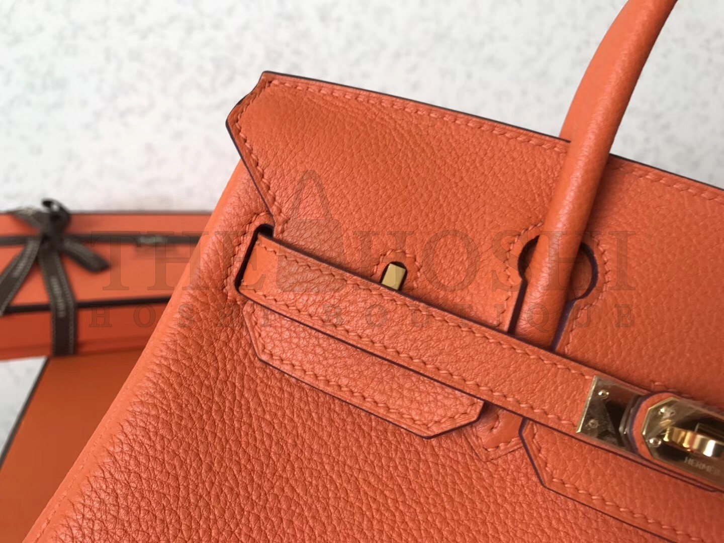 H**me5 Orange Birkin 25cm Clemence Handmade Bag Master Quality