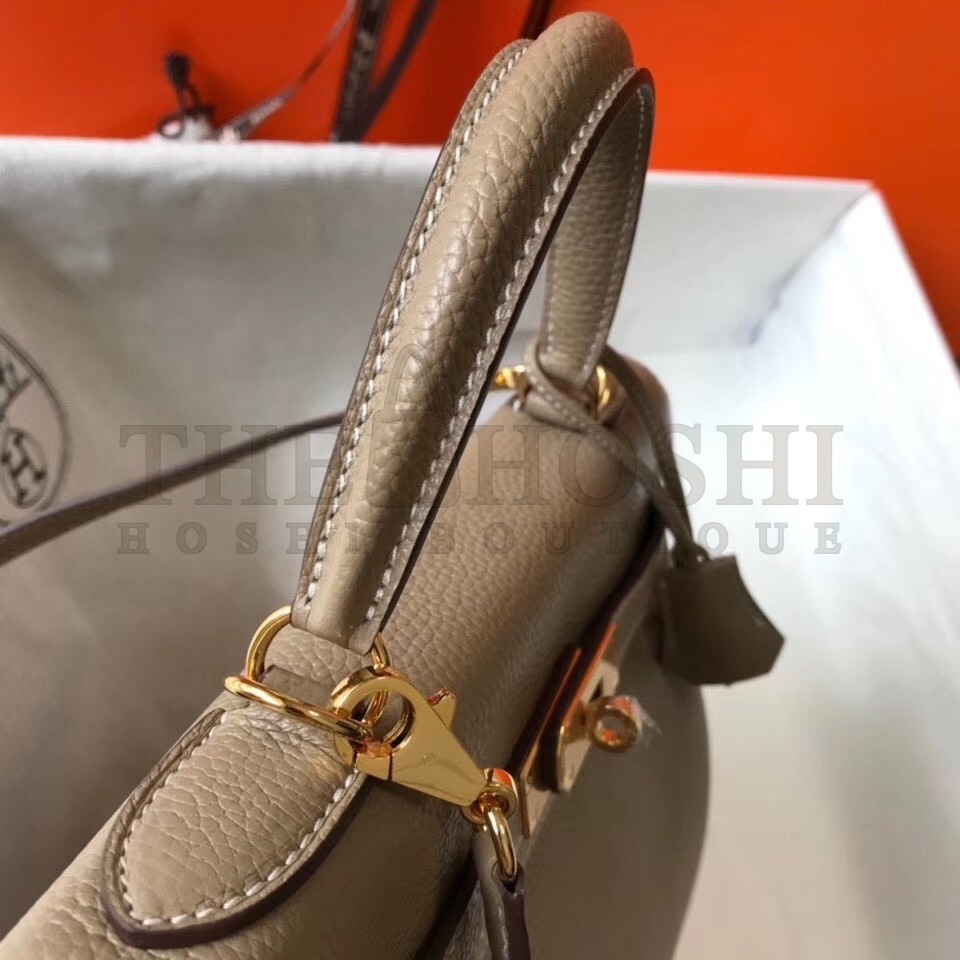 H**me5 Grey Clemence Kelly 25cm GHW Bag Master Quality