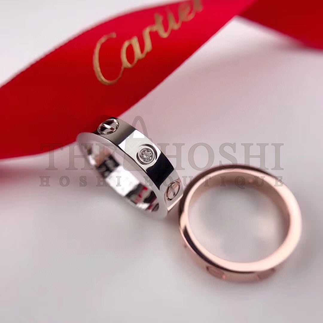 Ca*t1er Love Ring replica, One D1am0nd & White Gold Master Quality