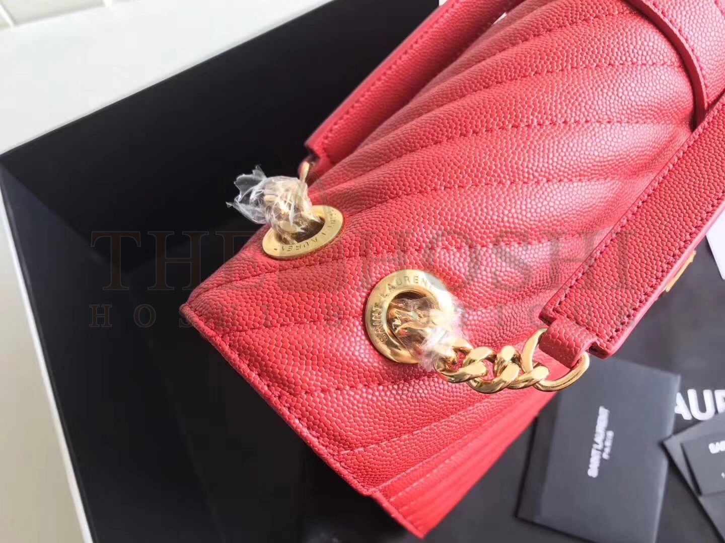 Sa1nt Lau*nt Large Monogramme Envelope Red Shoulder Bag Master Quality