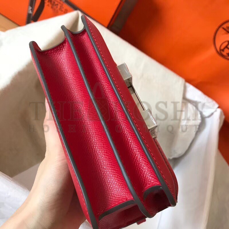 H**me5 Mini Constance 18cm Red Epsom Bag Master Quality