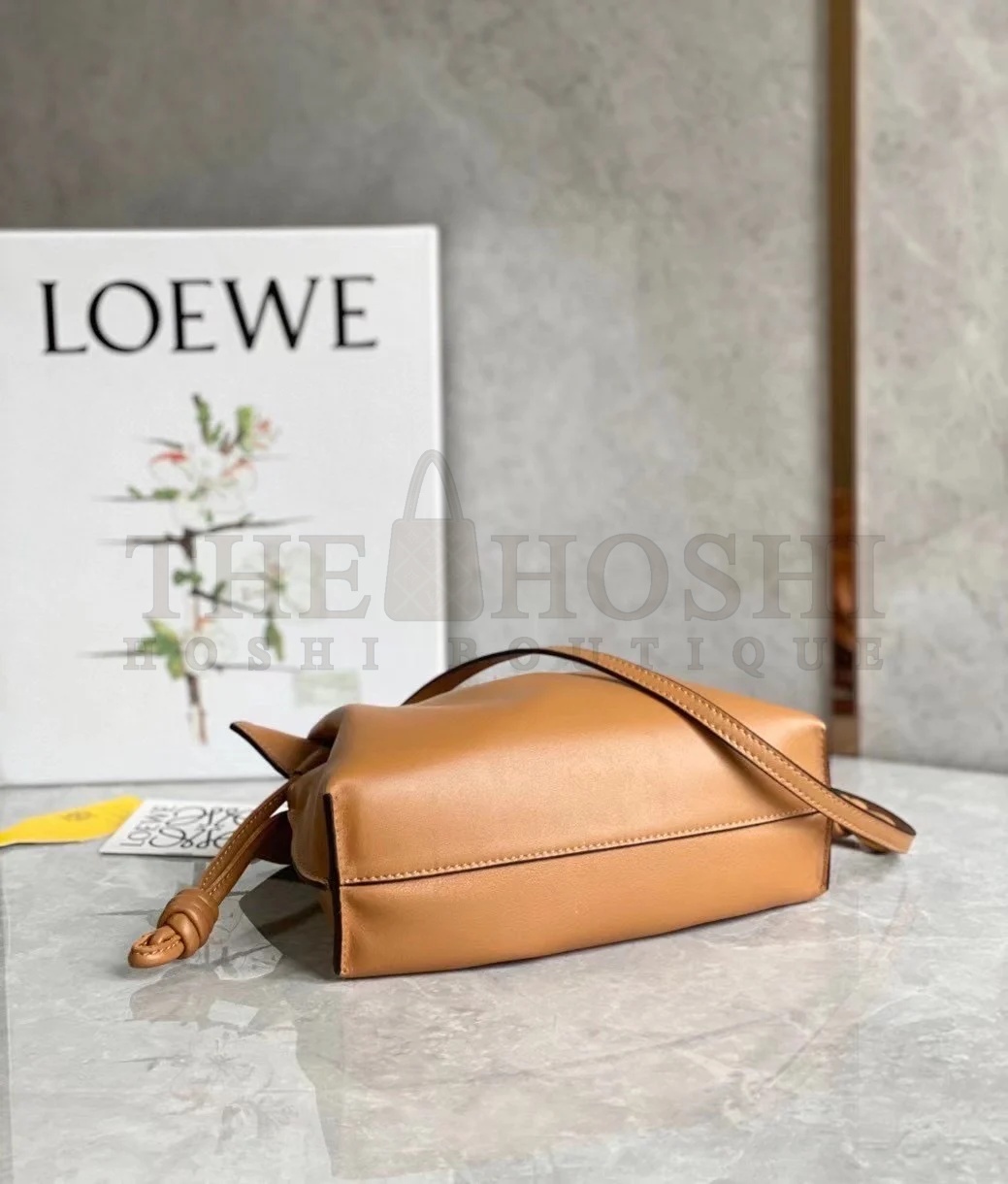 L0ew* Mini Flamenco Clutch Bag In Brown Calfskin Master Quality