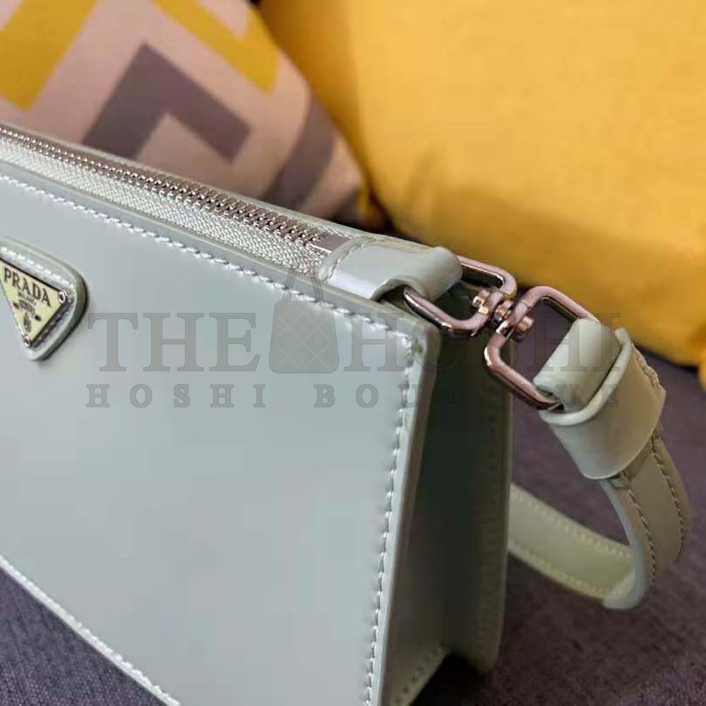 Pra*a Women Brushed Leather Mini-Bag-Aqua Master Quality