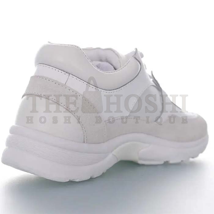 Ch**el Women CC Low Top Sneakers Calfskin Suede Triple White Master Quality