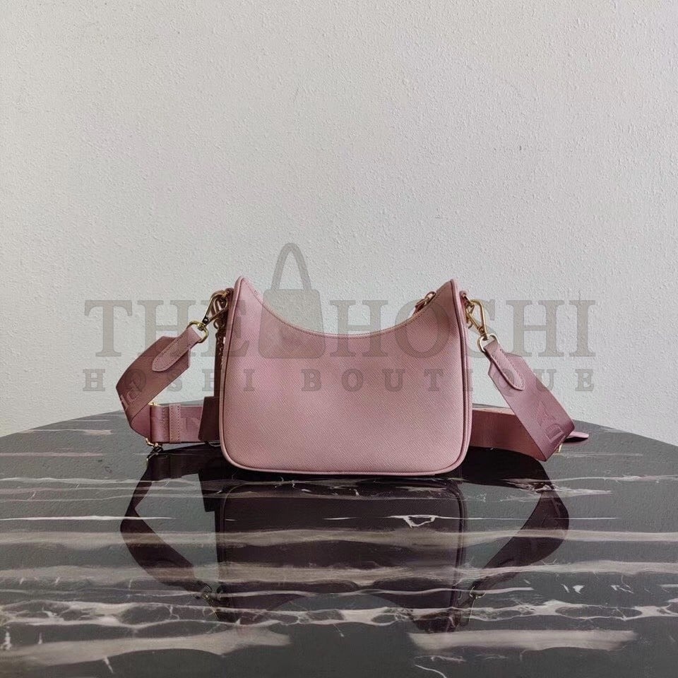 Pra*a Re-Edition 2005 Shoulder Bag In Pink Saffiano Leather Master Quality