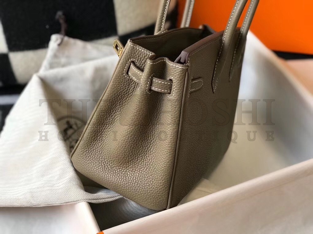 H**me5 Birkin 25cm Bag In Taupe Clemence Leather Master Quality